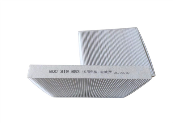 Rectangle 6Q0819653 Filter Kabin Mobil 250mm Untuk Banyak Mobil VW Fox Polo Skoda Audi